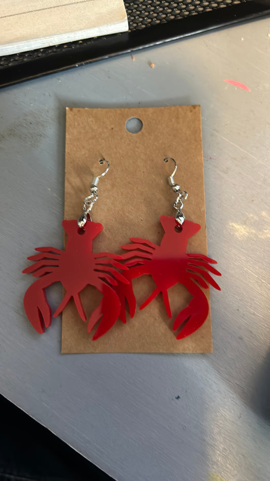 Acrylic crawfish dangles