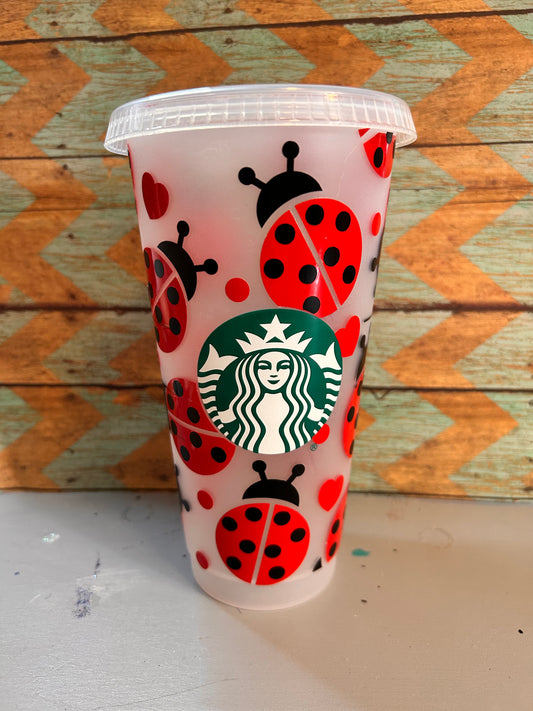 Lady bug cold cup